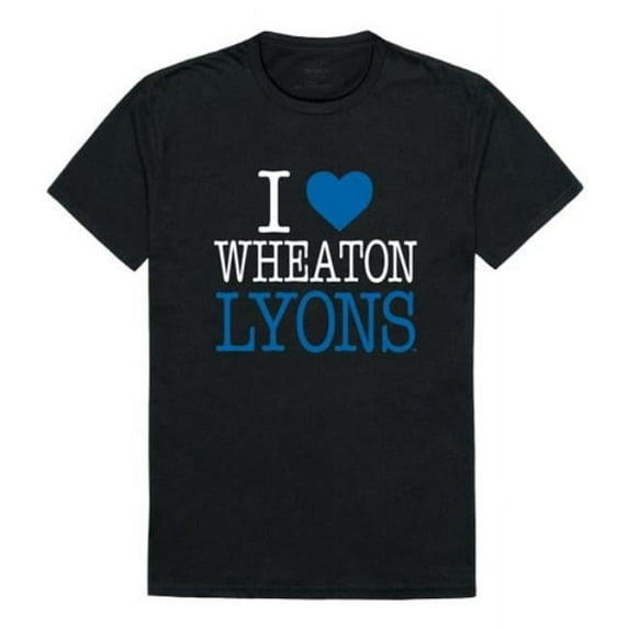 Wheaton College Lyons I Love T-Shirt, Black - 2XL