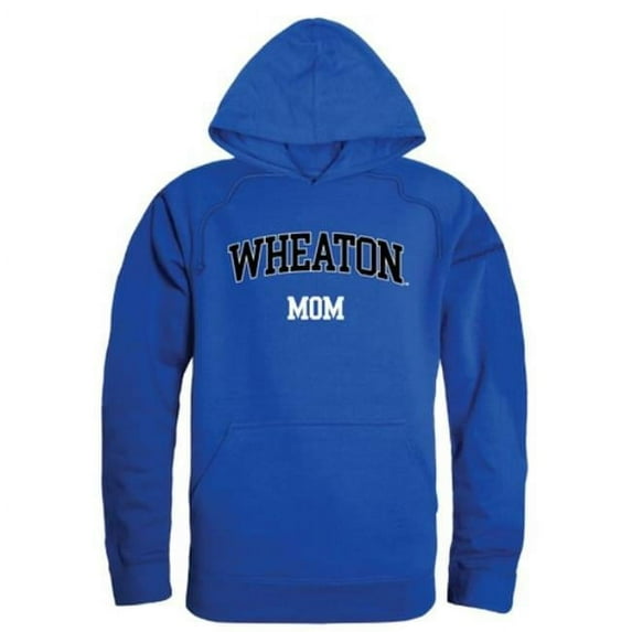 Wheaton College Lyons Mom Hoodie, Royal - Large