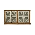 thumbnail image 1 of Wheatstone Solid Wood 4 Door Sideboard with Glass Inserts in Natural, 1 of 4