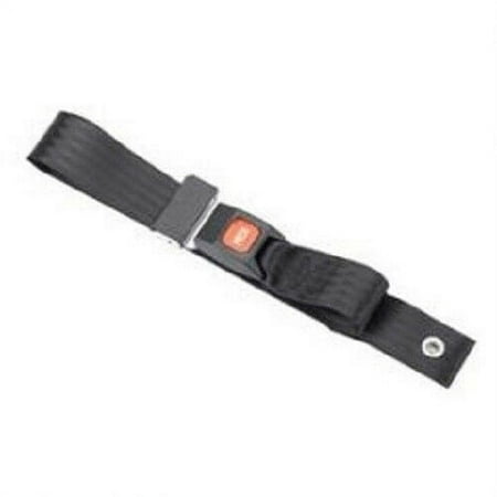 Wheechair Seatbelt with Car-Style Push-Button Buckle, Black, 2" x 48" Inches