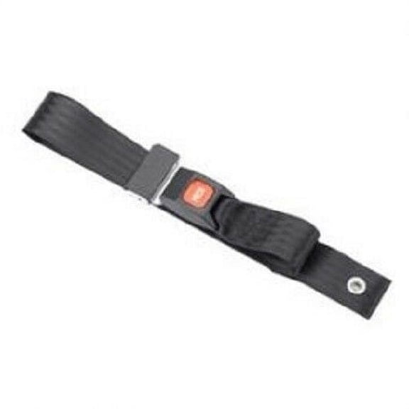 Wheechair Seatbelt with Car-Style Push-Button Buckle, Black, 2" x 48" Inches