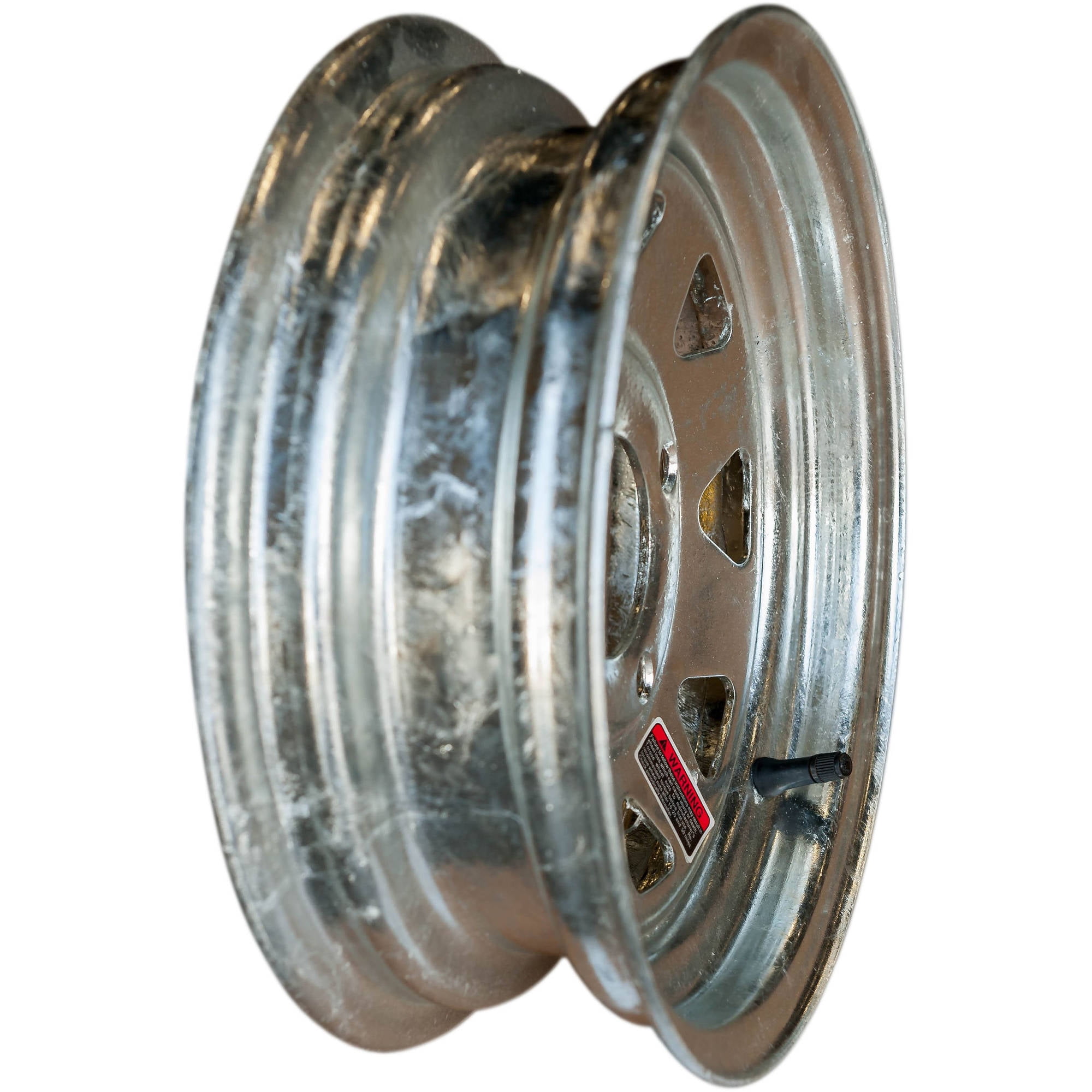 Wheel 12x4 4 on 4 Galvanized 8-Spoke, Center Bore 2.81, Offset 0