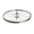 thumbnail image 1 of Wheel 18" x 1.75" 28 Spoke Front Steel Chrome (Single Wall, 12g Stainless Spokes, 3/8" Axle), 1 of 3