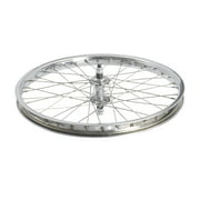 Wheel 18" x 1.75" 28 Spoke Front Steel Chrome Single Wall, 12g Stainless Spokes, 3/8" Axle