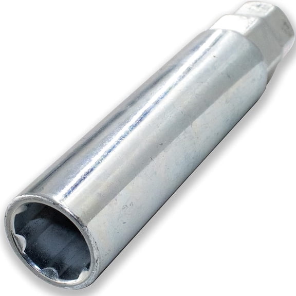 Wheel Accessories Parts 1 Pc Thread Truck Spline Spike 4.60" Long Lug Nuts Adapter Key Bright Zinc Finish 3/4" 7/8" 19mm 22mm Hex Key Hex Fits
