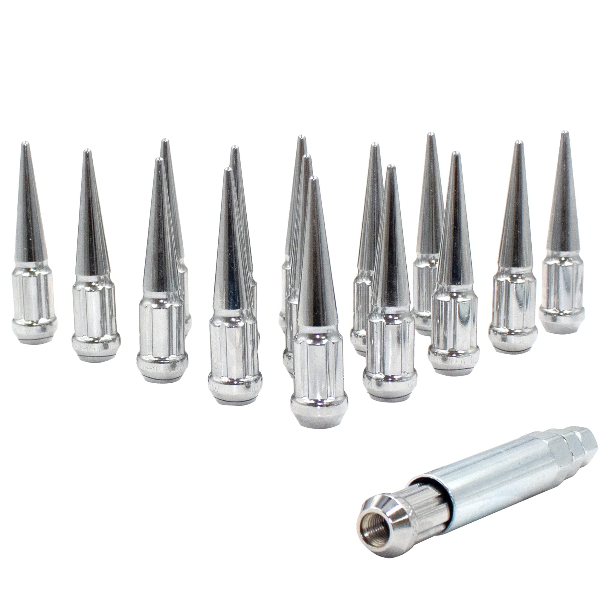 Wheel Accessories Parts, 20 PCS Chrome Spline Spike Lug Nut