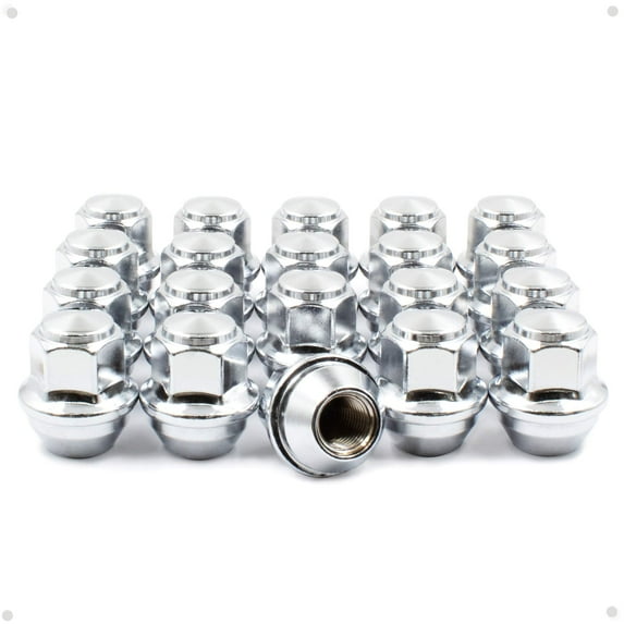 Wheel Accessories Parts 20 Pcs Chrome Lug Nuts M12x1.5 OEM Factory Style Large Acorn Seat Lug Nut Ford Escape Focus Fusion Bronco Sport