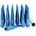 thumbnail image 1 of Wheel Accessories Parts 24 Pcs M14x1.5 14x1.5 Thread Spiked 4.4" Long Lug Nuts Blue Truck Spline Fits Chevy 1999+ Silverado | GMC Sierra 1500 | Ford 2016+ F150 | RAM 2019+ 1500, 1 of 7