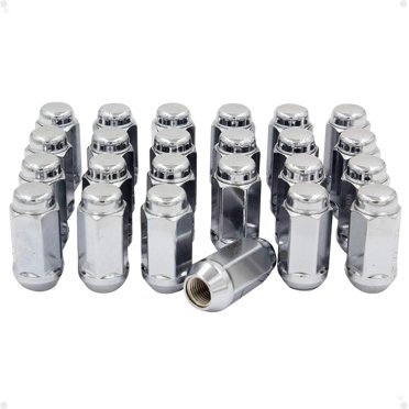 16 PC Chrome ATV Lug Nuts Set - 10x1.25 Bulge Acorn For Honda, Yamaha, Polaris ATVs