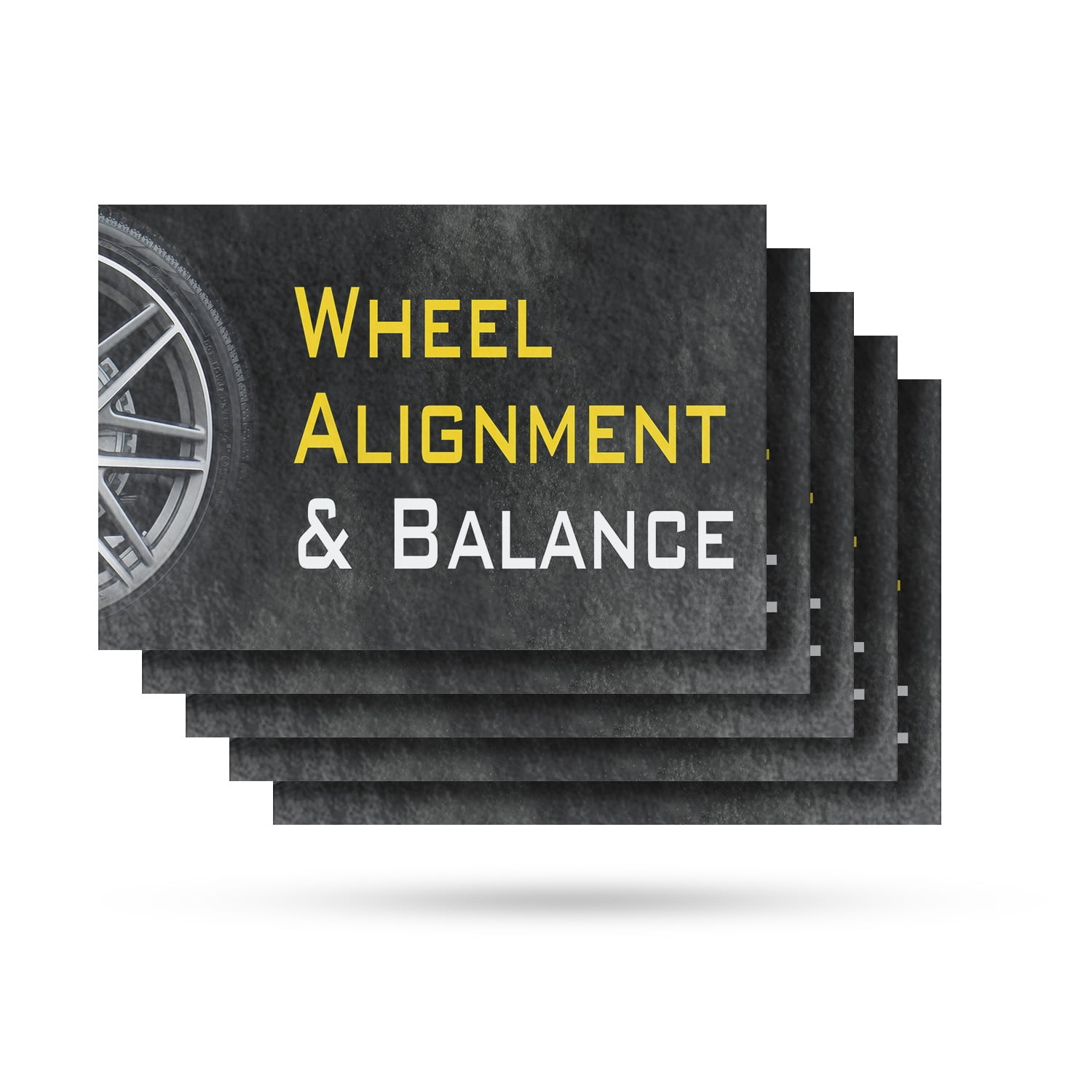 Wheel Alignment & Balancing Vinyl Decal 5 Pack of 24 Inch x 36 Inch ...