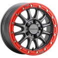 thumbnail image 1 of Raceline A14GR-57056+10 A14 Alpha Beadlock Wheel - 15x7 - 5+2 (+10mm) - 4/156 - Gunmetal/Red, 1 of 2