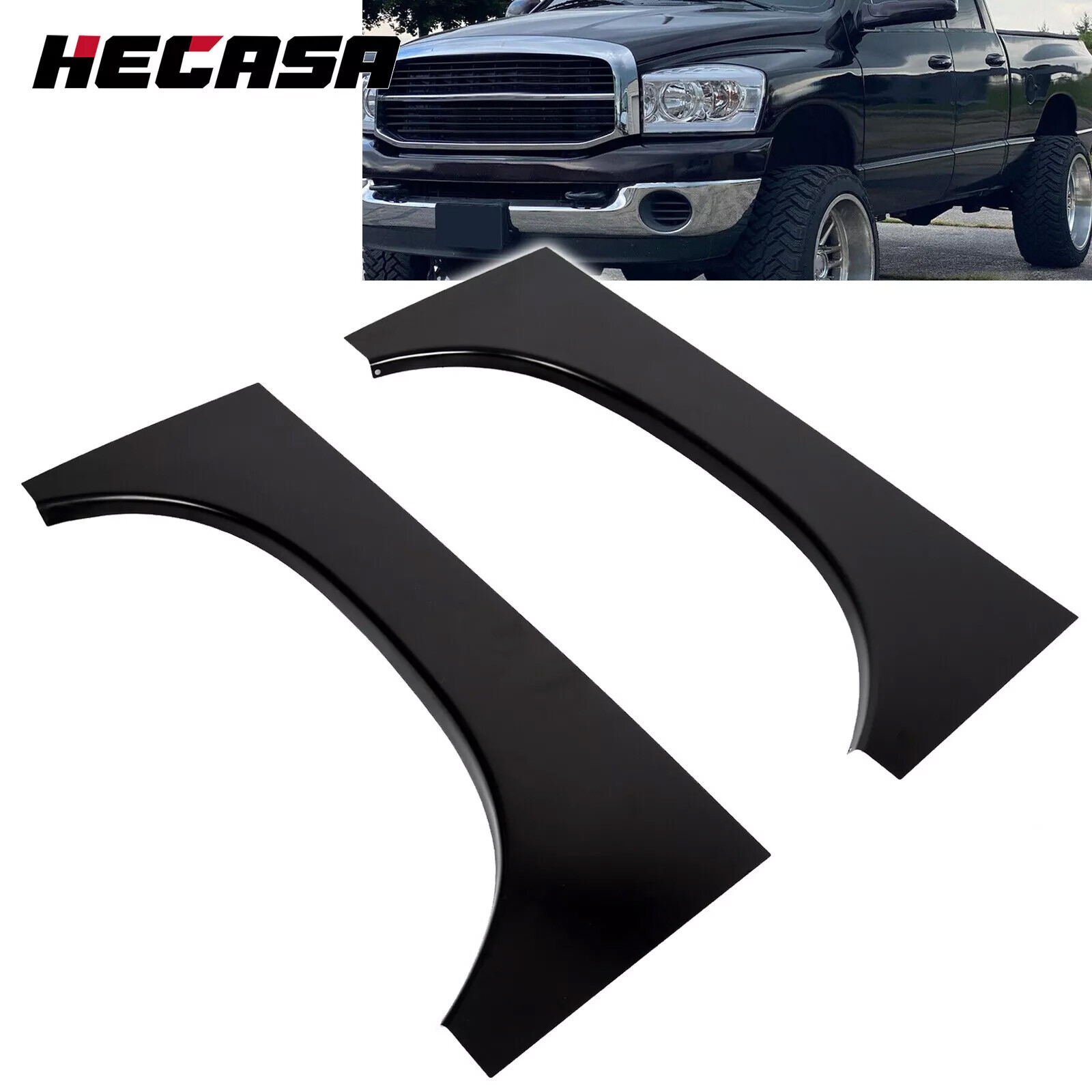 Wheel Arch Repair Rear Upper Patch Panel Pair For 02-09 Dodge Ram 1500 ...
