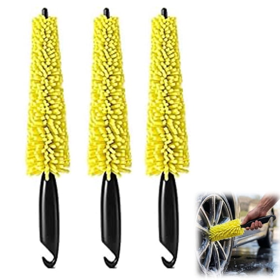 Wheel Barrel Brush for Car Detailing, Cone Shape Rim Cleaner Tool, Scratch-Free Exterior