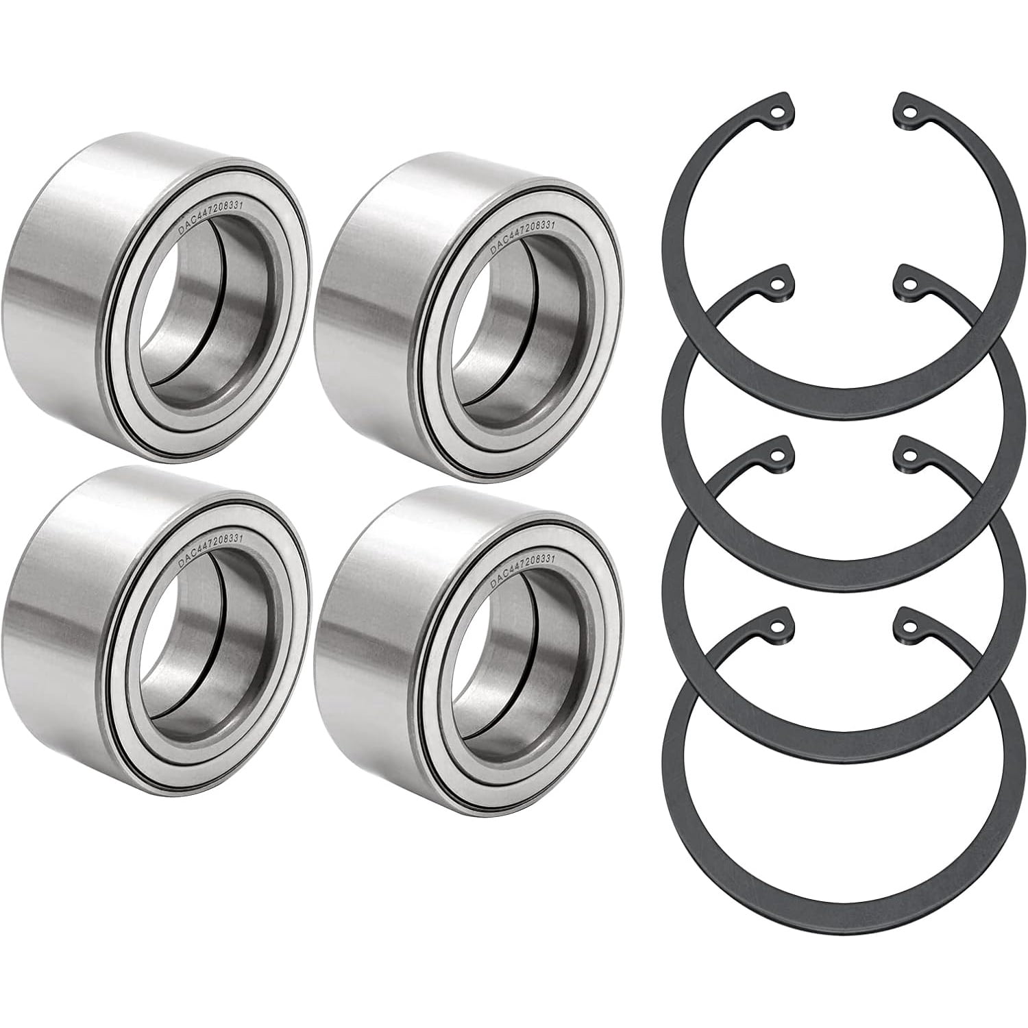 4PCS Wheel Bearings Kit (44x72x33mm) + Circlips For Polaris RZR, General, Sportsman, Scrambler ATV/UTV