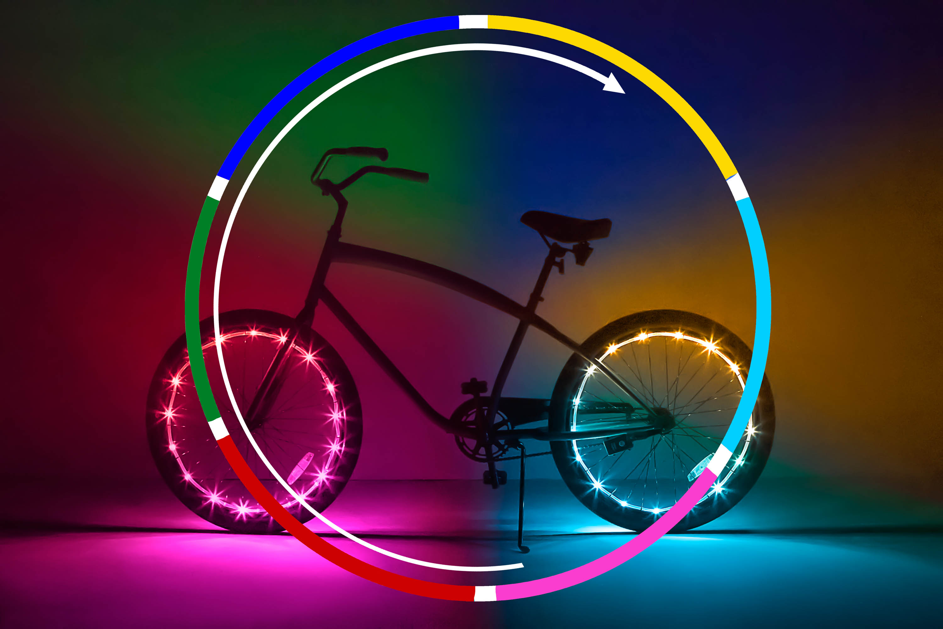 Wheel Brightz Color Morphing LED Bicycle Wheel 1 Count Multi Color