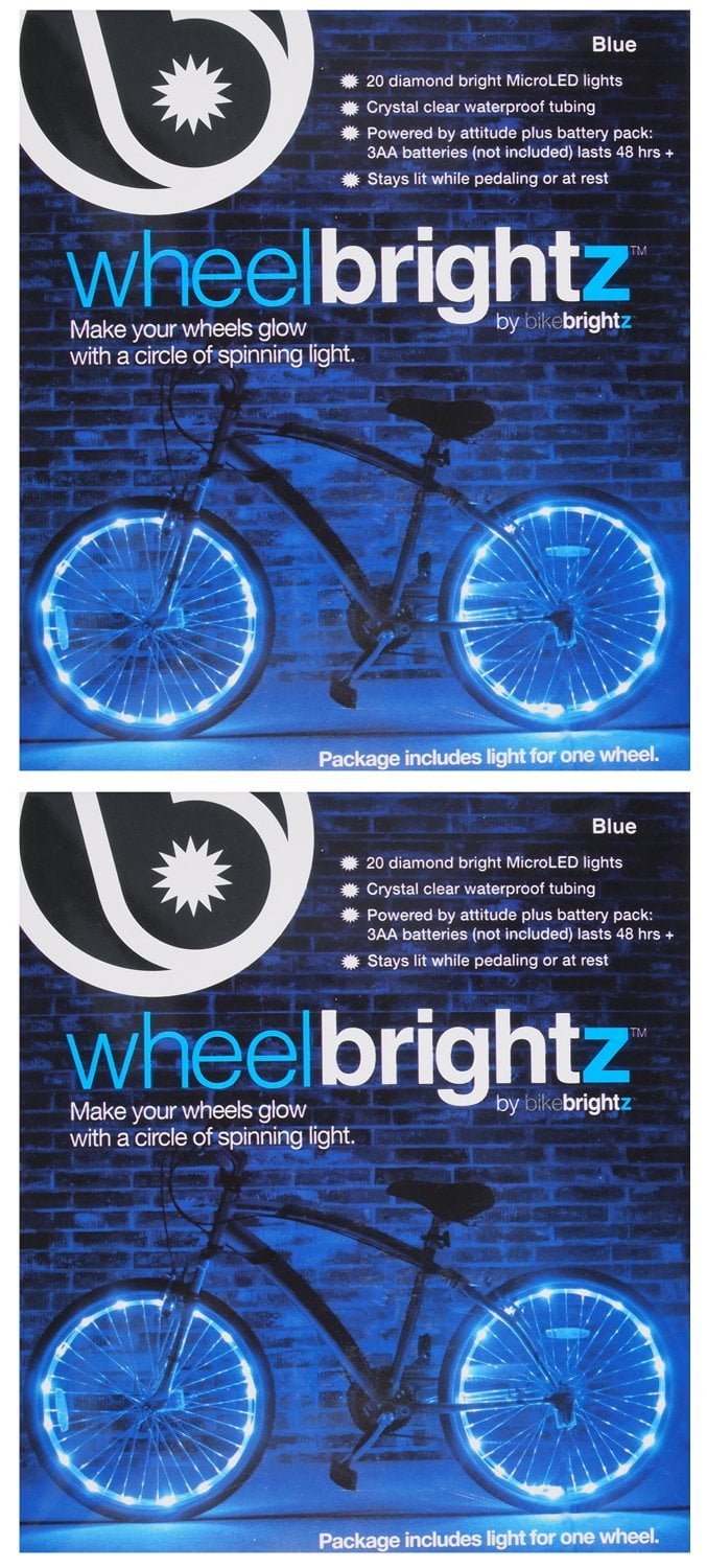 Wheel Brightz L2378 Blue Bike Wheel Lights (2Pack Bundle for 2 Tires