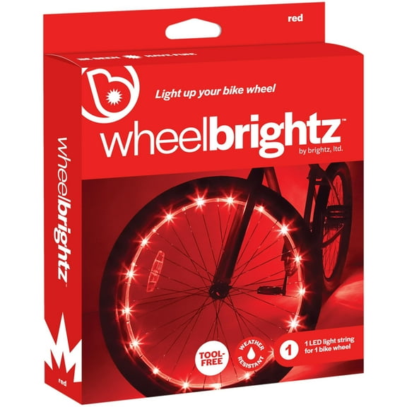 Brightz WheelBrightz LED Bike Wheel Lights, 7 ft Light Rope, Red