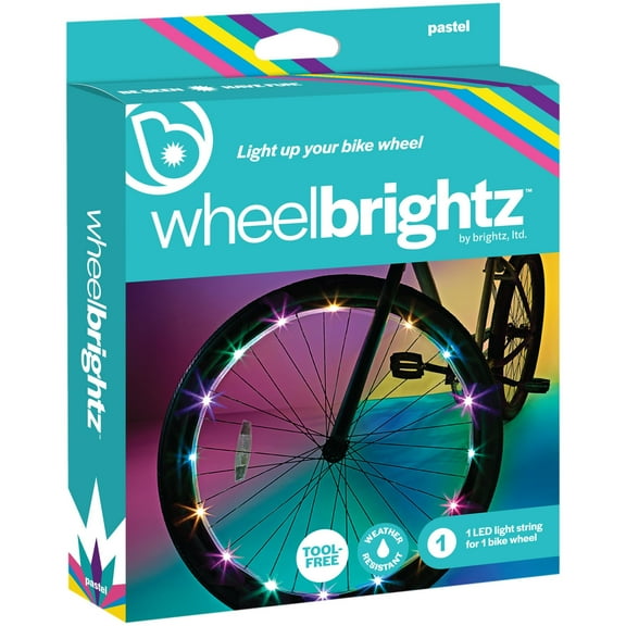 Brightz WheelBrightz LED Bike Wheel Lights, 7 ft Light Rope, Pastel