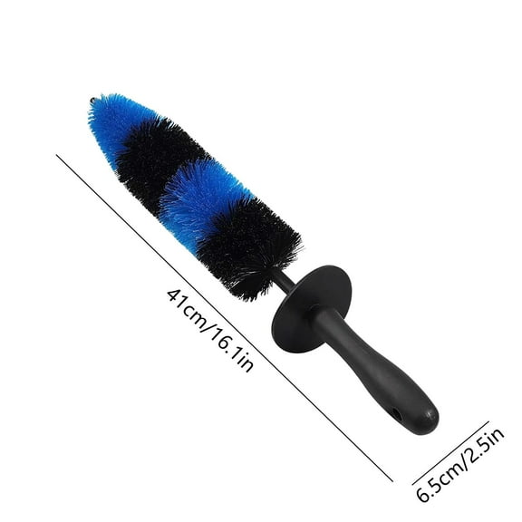 Wheel Brush Kit, Soft Drill Wheel Cleaner Brush, No Scratches Highly Dense Car Cleaning Brush Set for Wheels, Rims, Engines, Exhaust