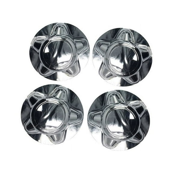 Wheel Center Hub Cap - Set of 4 - Chrome - Compatible with 1997 - 2000 Ford F-150 (with 16 x 7 Inch Steel Wheels) 1998 1999