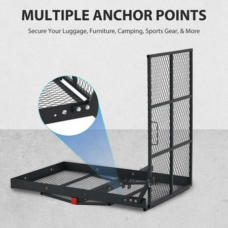 Wheel Chair Trailer Hitch Carrier Scooter Mobility Cargo Carrier w/Loading Ramp
