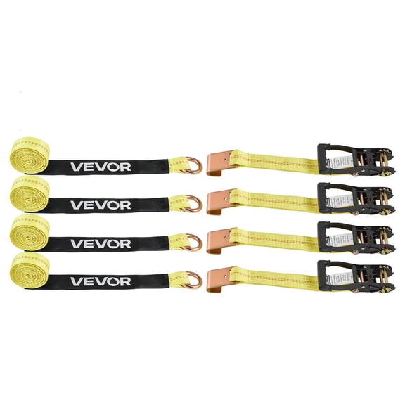 Wheel Chock Tie Down Kit Motorcycle Car Trailer Tie Down Strap System with Flat Hook Break Strength 10009 lbs Working Load 3333 lbs for ATVs SUVs Trailers