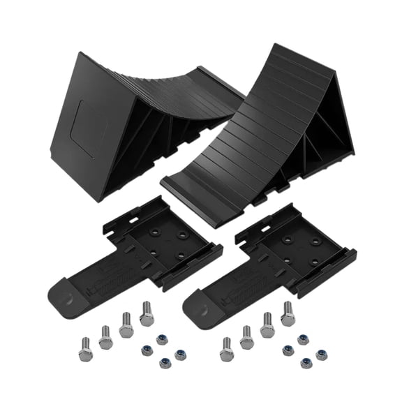 Wheel Chock Vehicle Truck Trailer Wheel Stop Block Skid Resist Base Tire Support Pad with Holder Wheel Stopper Control