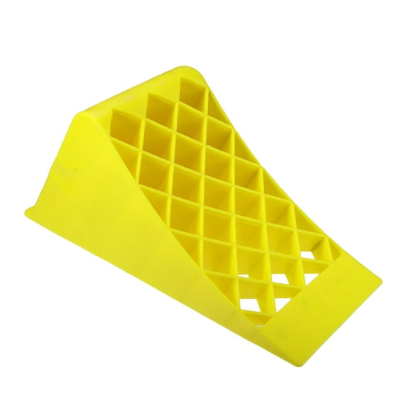 Wheel Chocks Blocks Plastic for Car Travel Trailers Wheel Chocks Blocks Yellow 15.35"x6.30"x7.09"