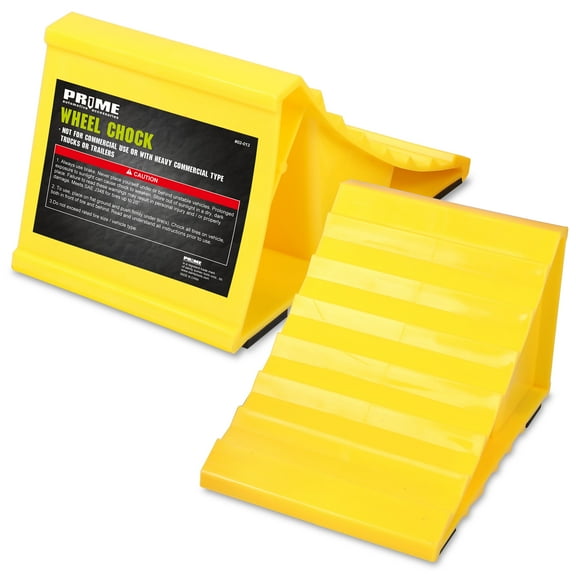 PR1ME 2 pack Wheel Chocks Non-Slip Heavy Duty Wheel Stoppers for Cars Camper Trucks RVs