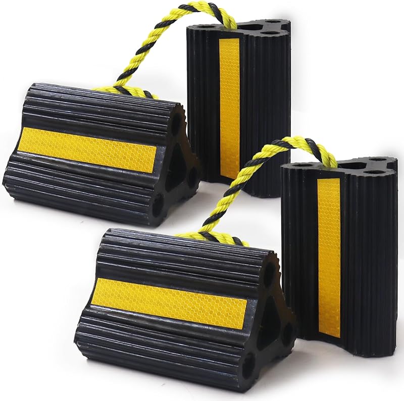 Wheel Chocks for RV Trailer Camper Trucks and Aircraft, Versatile Heavy ...