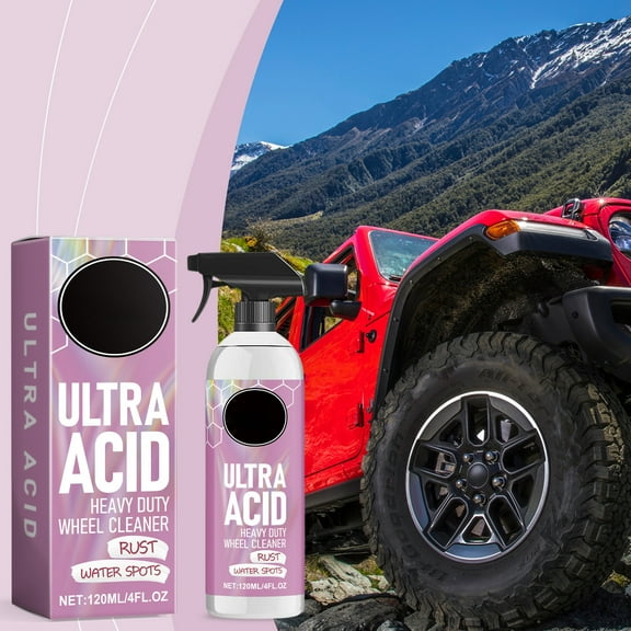 Wheel Cleaner under $5! Cagogo Heavy Duty Wheel Cleaner, 120ml Automotive Tire and Rim Cleaning Spray, Brake Dust Remover and Tire Shine, Alloy Wheel Cleaner for Cars Trucks and SUVs