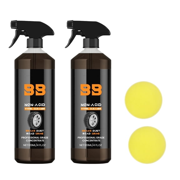 Wheel Cleaner for Cars, Non-acidic Substance Brake Dust Remover Spray, Safe on All Rims And Tires