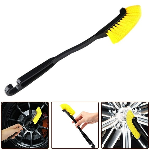 Wheel Cleaning Brush For Car And Truck Rims With Firm Handle For Removing Dust And Grime From Tires Inner Fenders And Chassis