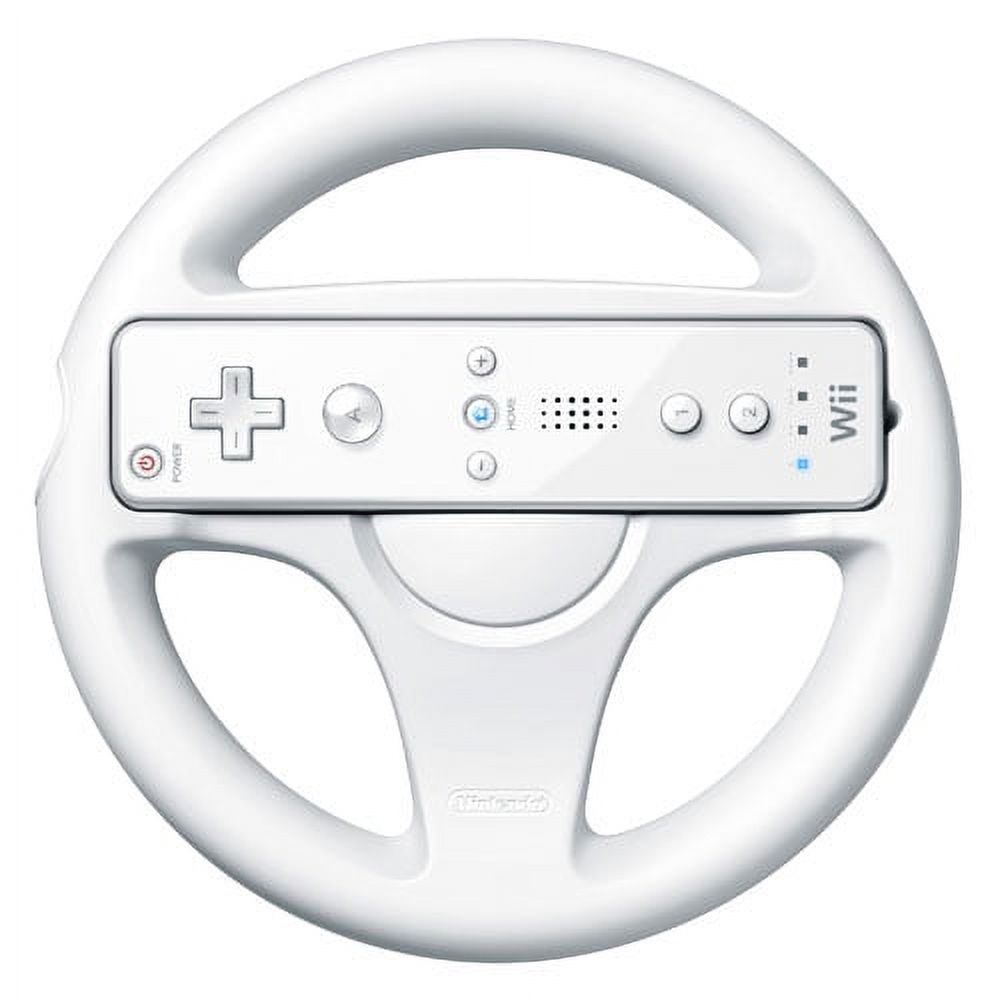 Wheel Controller for Nintendo Wii, White, RVLAHA, 00045496890216 - image 1 of 4
