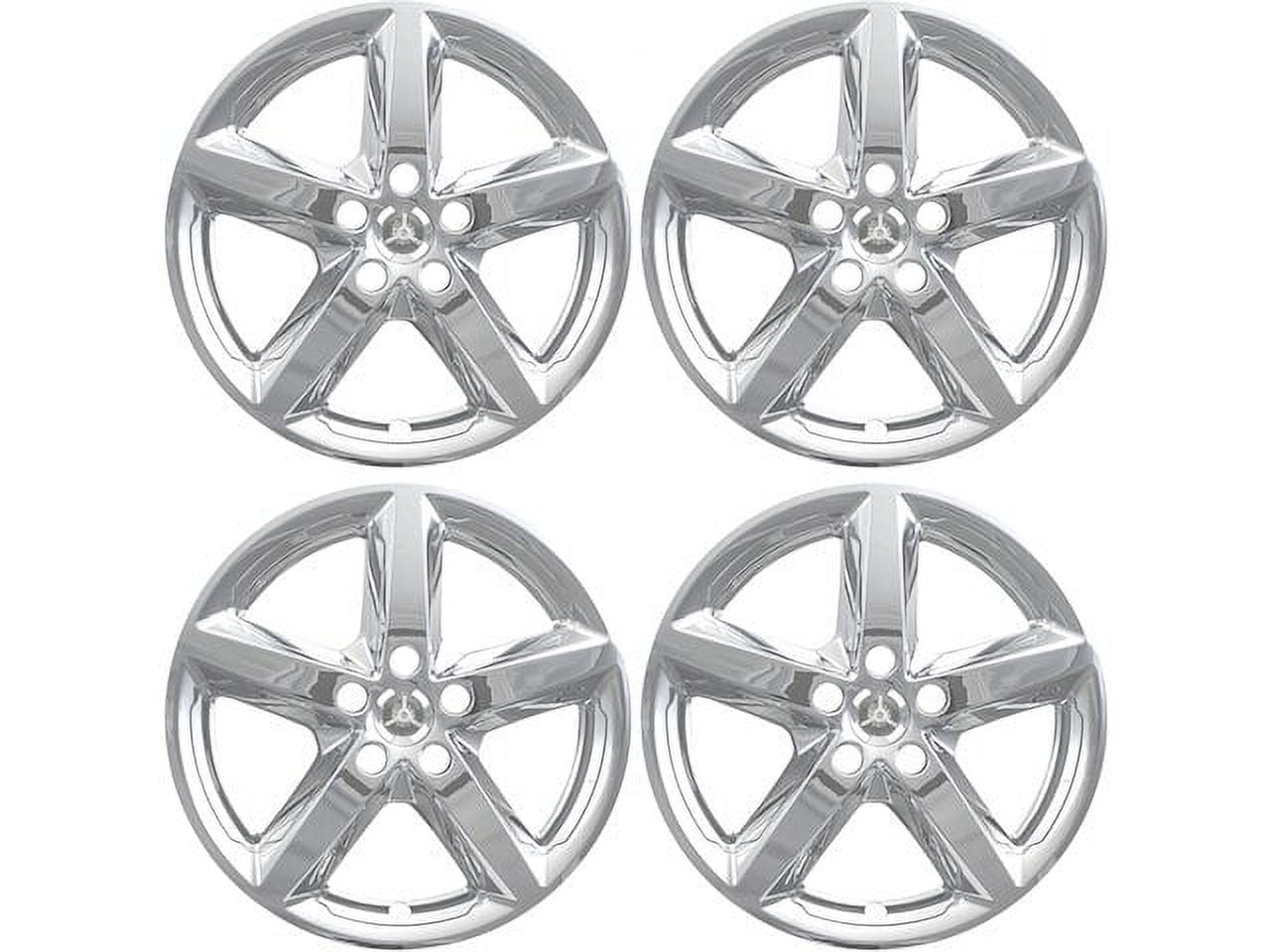 Wheel Cover Set of 4 - 18-Inch, 5-Spoke, Chrome - Compatible with 2016 - 2019 Ford Explorer (Excludes with Steel Wheels) 2017 2018