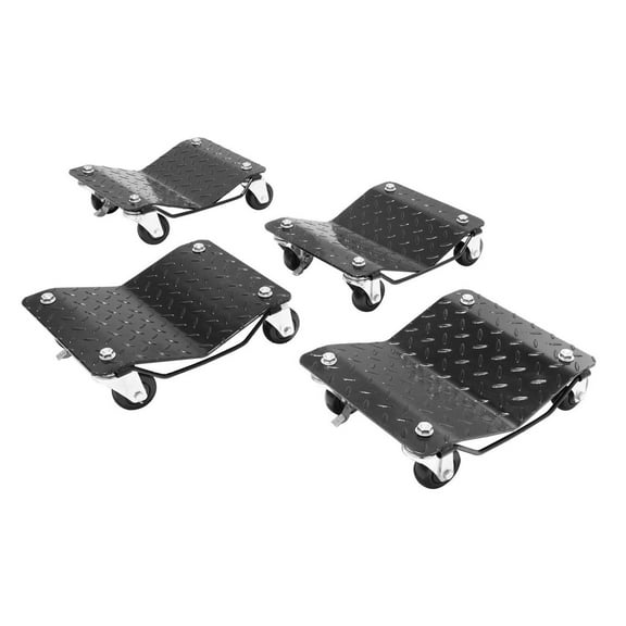 Wheel Dolly 6000 lbs Capacity, 4-Pack Car Tire Dolly, Heavy Duty Car Moving Roller, Universal Car Tire Skate, for Cars, Trucks, Trailers
