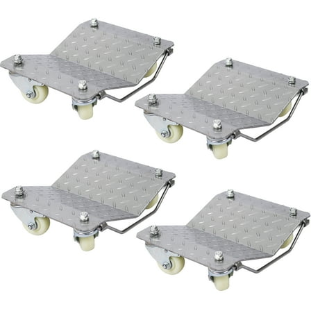 Wheel Dolly Set of 4, Heavy-Duty Car Tire Cart Moving Cars, Trucks, Trailers, 6000LBS Capacity Car Moving Dolly