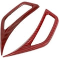 thumbnail image 1 of Wheel Eyebrow Side Air Conditioning Vent Decor Cover for Jeep Wrangler JL JLU Gladiator JT 18-20 Fender Side Air Outlet Vent Decoration Trim Plastic Carbon Fiber Pattern Red Pair, 1 of 5