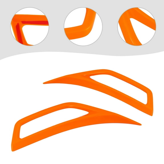 Wheel Fender Air Vent Inlet Trim Cover DecorSide Fender Vent Decal Trim Cover For 2018+ Jeep Wrangler JL JT Orange (2pcs/Set,Orange)
