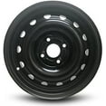 thumbnail image 1 of Wheel For 2004 Chevy Aveo 2004-2011 Suzuki Swift 14 inch Black 4 Lug Steel Rim Fits R14 Tire, 1 of 3