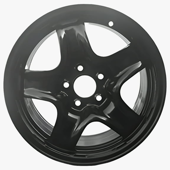 Wheel For 2007-2008 Chevrolet Cobalt 16 inch 5 Lug Black Steel Rim Fits R16 Tire