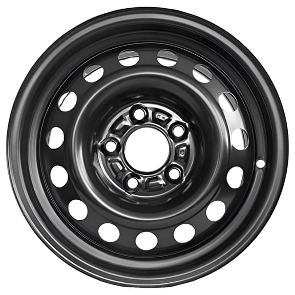 Wheel For 2017-2018 Kia Forte 15 inch Black 5 Lug Steel Rim Fits R15 Tire