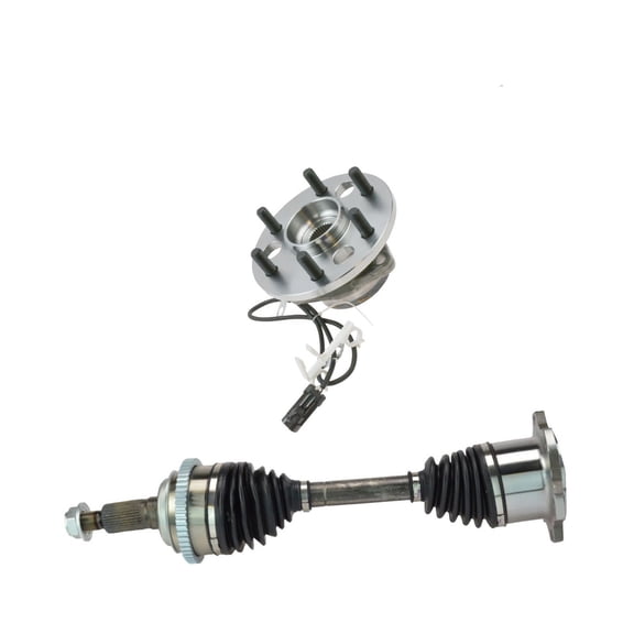 Wheel Hub Bearing & CV Axle Shaft Joint For Cadillac Chevrolet GMC Truck SUV 4WD