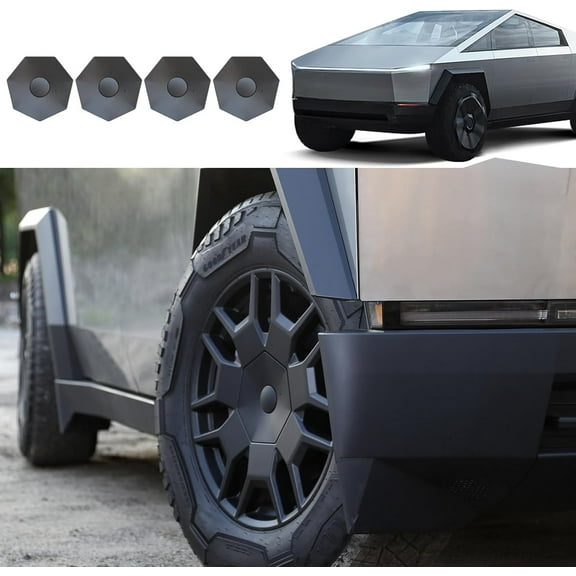 Wheel Hub Center Caps for Tesla Cybertruck, Hub Center ABS Caps Cybertruck Accessories (4pces)