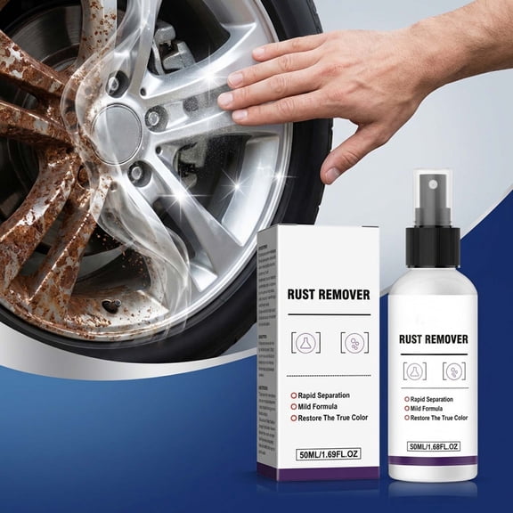 Wheel Hub Cleaner 50ml - Gentle Rust Stain Remover for All Wheels, Quick Shine Restorer, Safe for Regular Use, Ideal for Vehicle Maintenance A