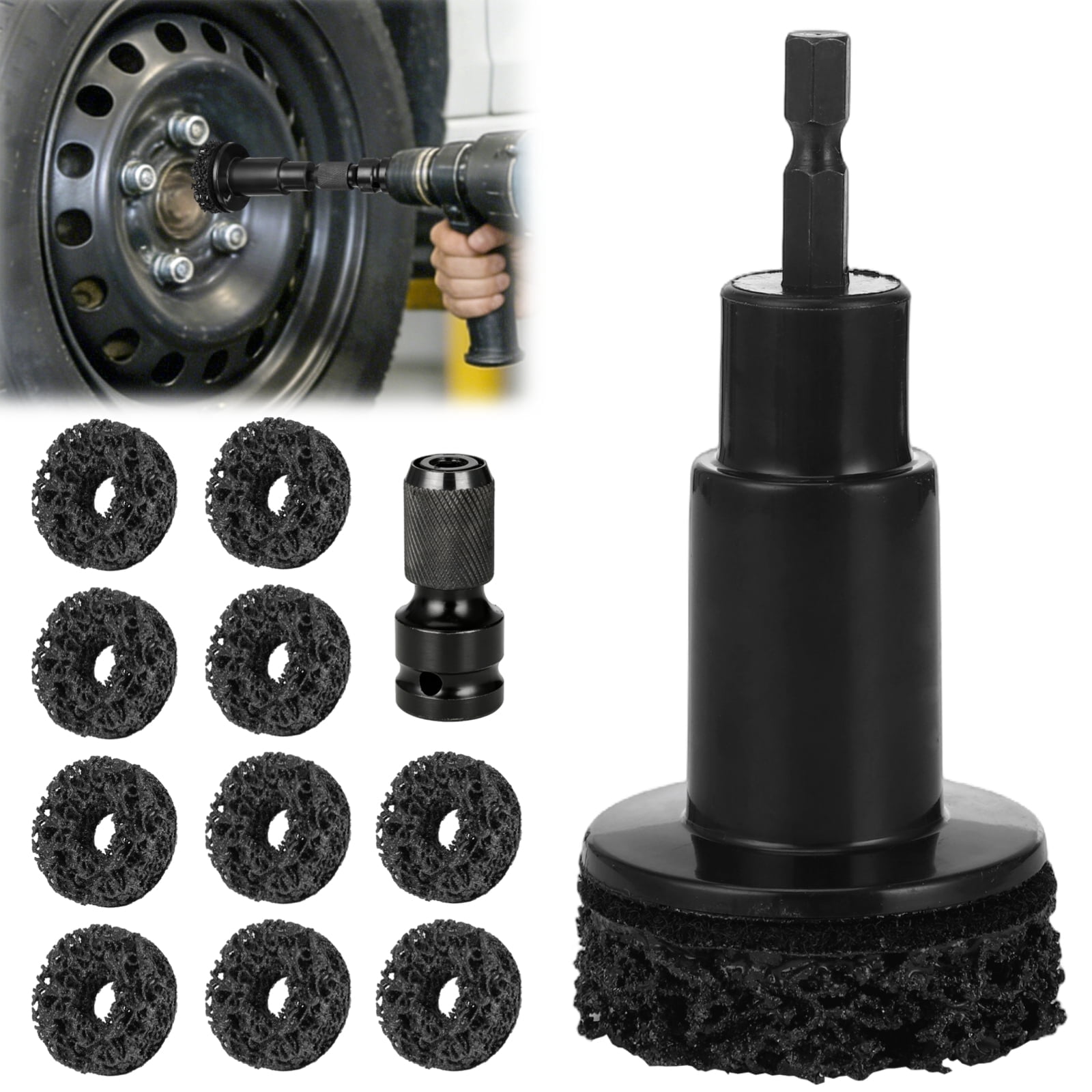 Wheel Cleaning Kit – For Electric Drills or 1/2-Inch Impact Wrenches