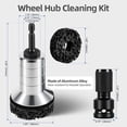 thumbnail image 1 of Wheel Hub Cleaning Tool Rust Removal Attachment for Drill Brake Rotor Resurfacing Kit Pro-Grade Automotive Maintenance Tool for Wheel Studs and Hub Surface, 1 of 5