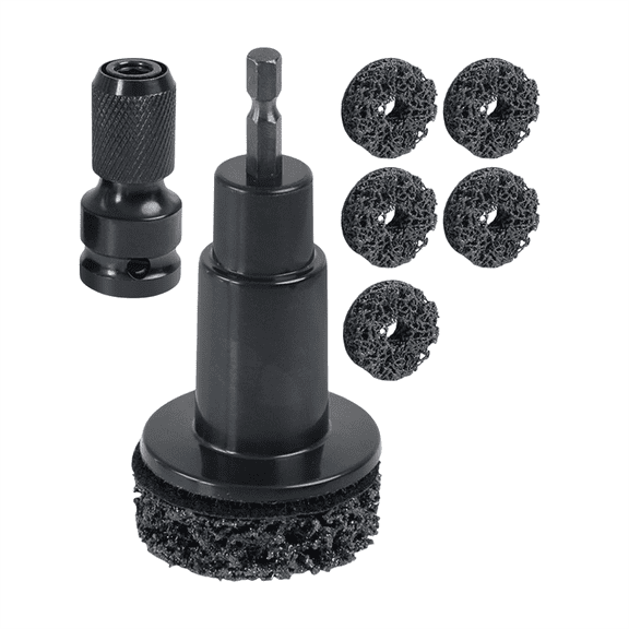 Wheel Hub Resurfacing Kit, Wheel Stud and Hub Cleaner, Quick Rust Removal for Lug Studs and Rotors, Fits 1/2” Wrenches or Electric Drill, Automotive Maintenance Tool