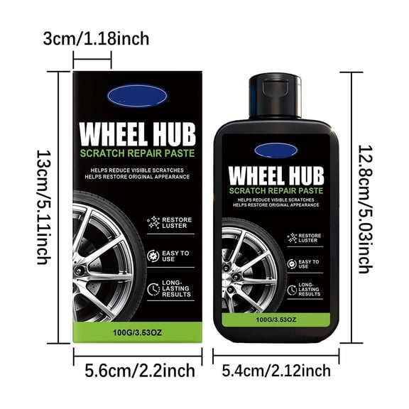 Wheel Hub Scratch Repair Paste Alloy Rim Polish Restorer 130g 1 Pack