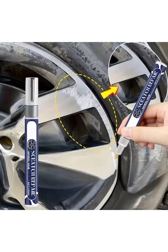 Wheel Hub Scratch Repair Pen, Car Rim Scratch Fix and Quick Touch Up Paint Pen for Alloy Wheels